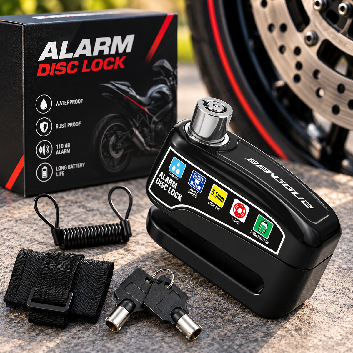 MotoGuard - Alarm Disc Lock 110 dB