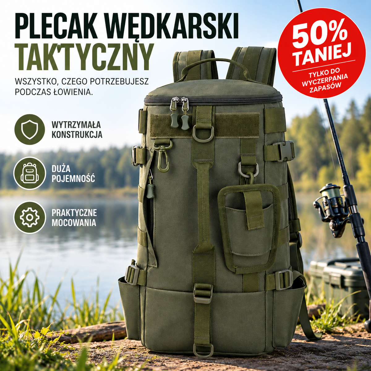 FishPack - Multifunctional Fishing Bag 3 in 1