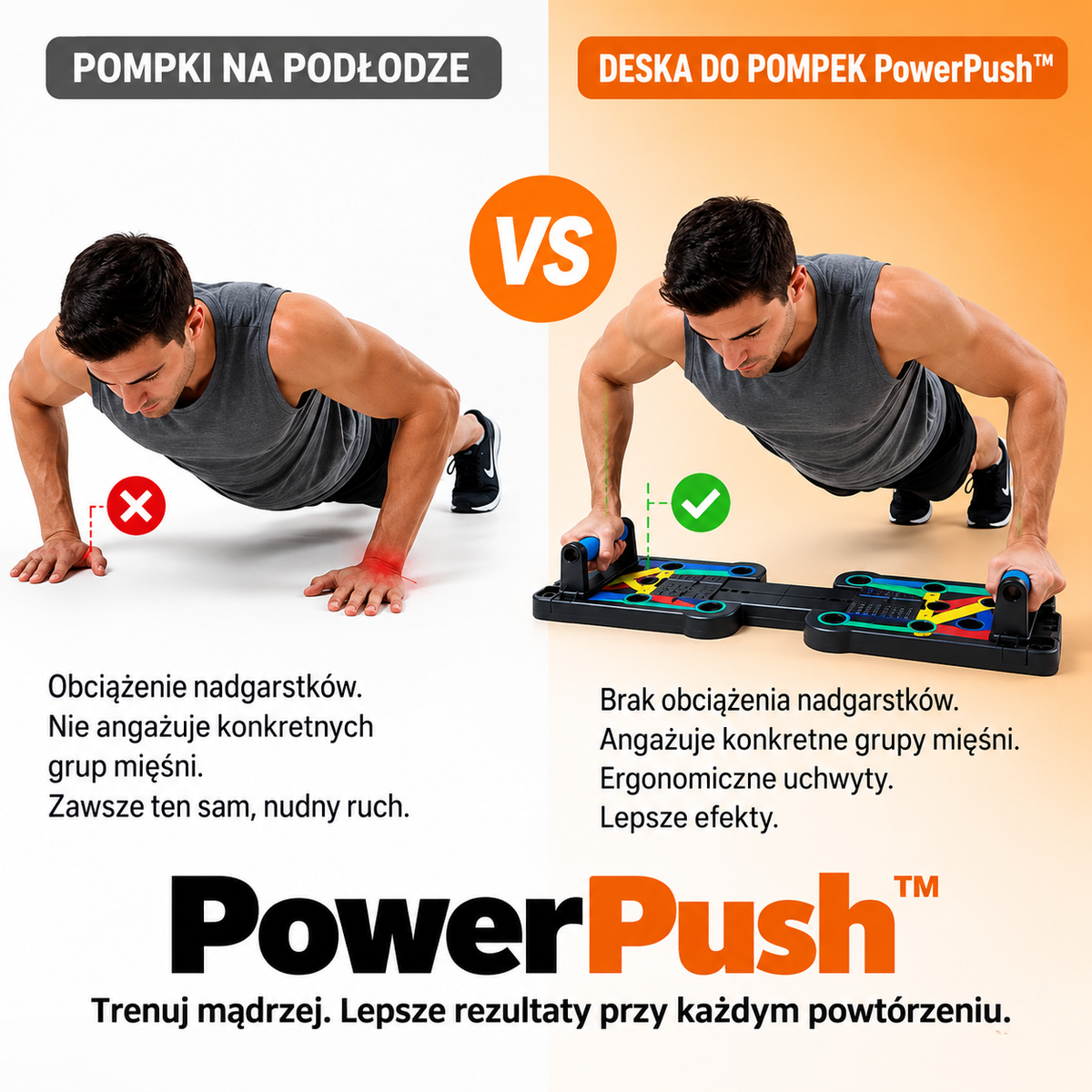 PowerPush - Multi-Functional Push-Up Board – Full Body Workout at Home 💪