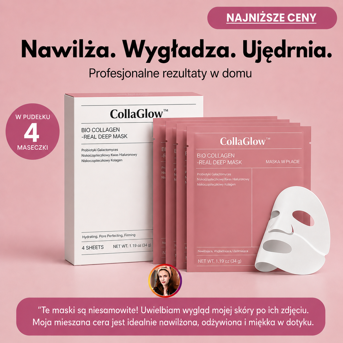 CollaGlow - Collagen mask for firm, smooth, and radiant skin ✨